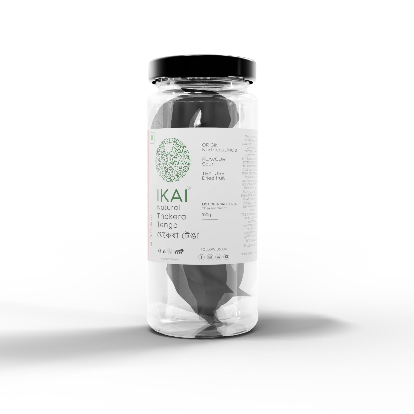 Natural Thekera Tenga - Regional Speciality (Assam)- Exotic Spice Sour - No Preservatives- Ikai Organic – 100gm
