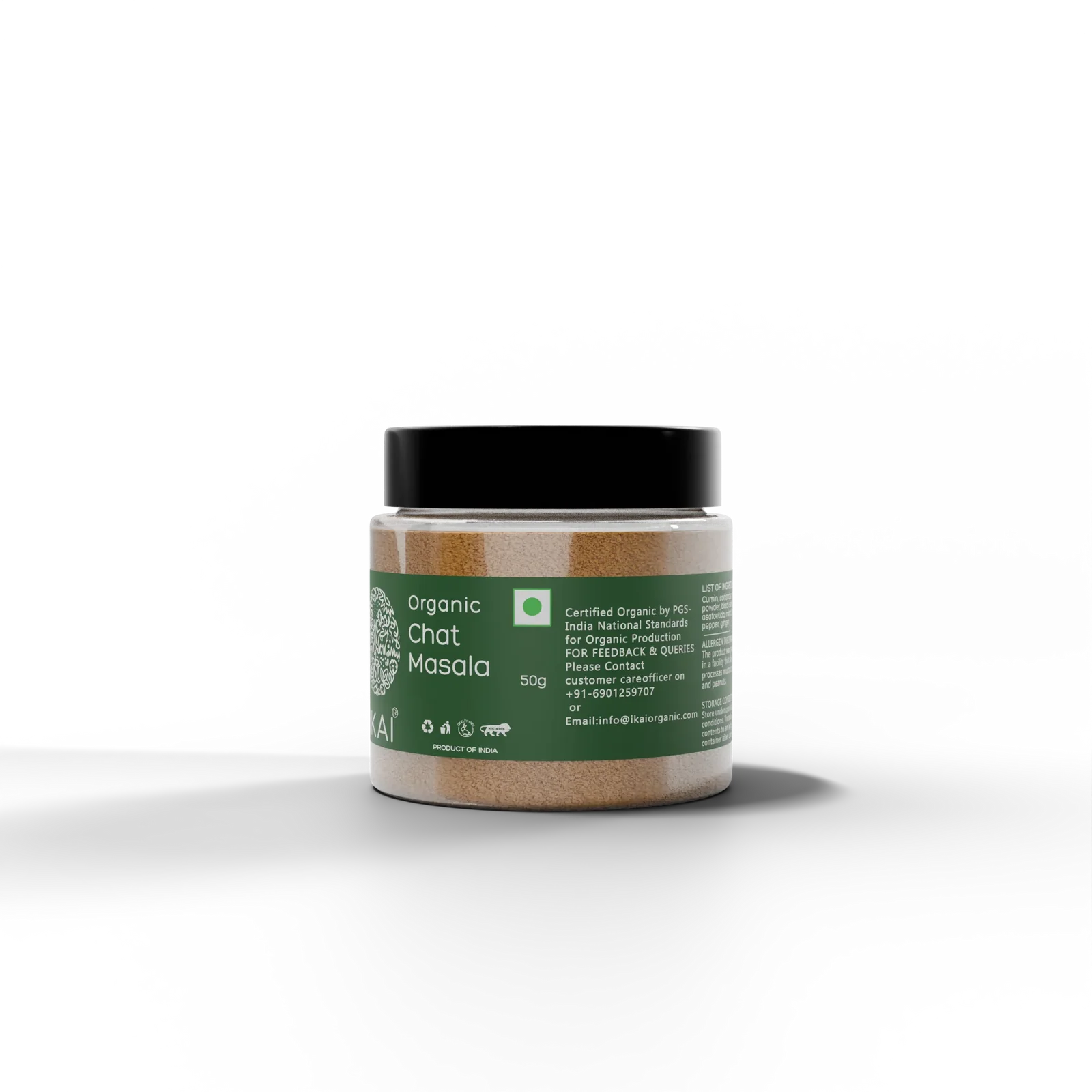 Masala Powder | Organic Chat Masala- Chatpata Spice Mix - Premium Spice Blend - No Preservatives- Ikai Organic – 50gm