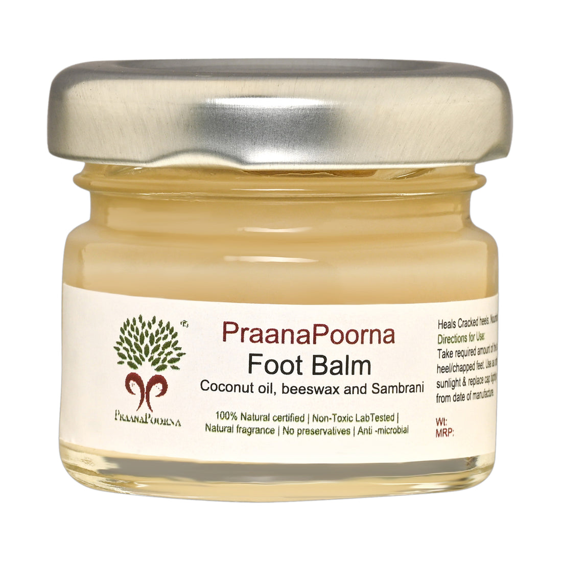 Foot Balm - Blend of Natural Ingredients - Praanapoorna - 25gm