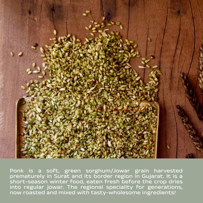 Ponk Trail-Mix with Curry Leaves in Ghee - Gluten Free -Zero Preservatives- Zero Refined Sugar- Maati-150gm