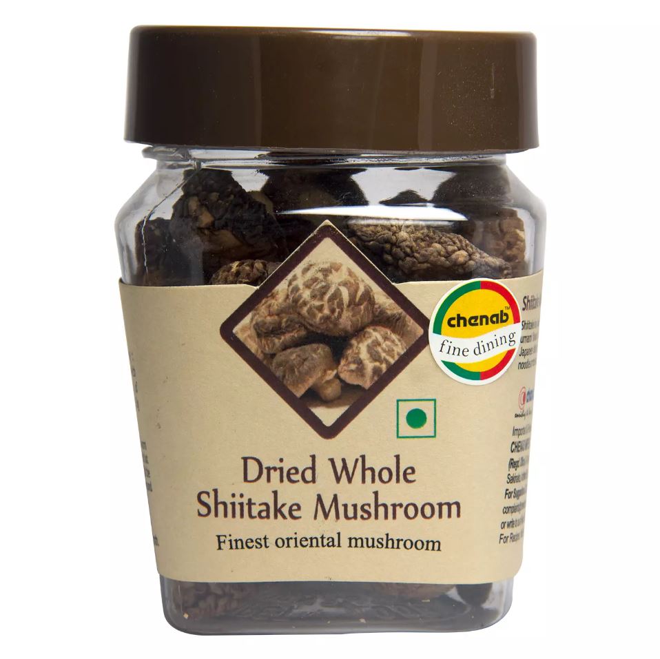 Mushrooms | Whole Shitake Dried Mushroom - Finest Oriental Mushroom– Chenab – 30gm