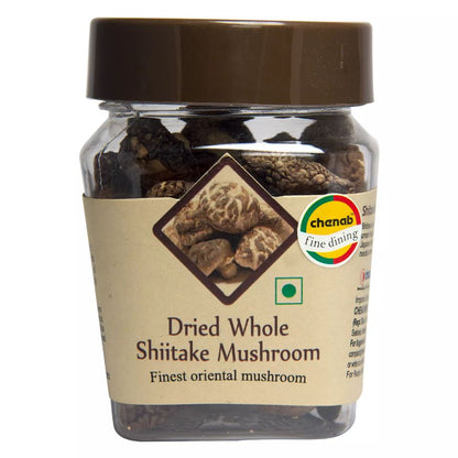 Mushrooms | Whole Shitake Dried Mushroom - Finest Oriental Mushroom– Chenab – 30gm