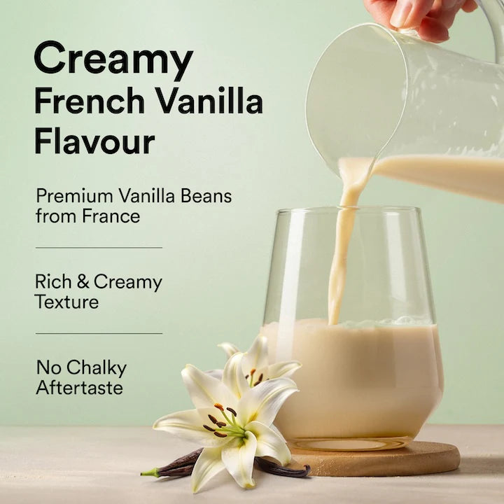 Protein Powder | Superfood Plant Protein - 22g Protein – French Vanilla Caramel – Organic - Vegan, Gluten Free, Sugar Free &amp; Dairy Free – Wellbeing Nutrition – 907gm
