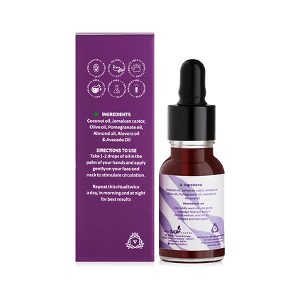 Face Oil | Magic Face Oil (Blended In Almond, Olive, Pomegranate And Olive Oil) - 100% Organic – Parabens Fee , Silicone Free, No Fillers, No Mineral Oils &amp; No Added Synthetics Or Additives – Varti Ayurvedz – 100ml
