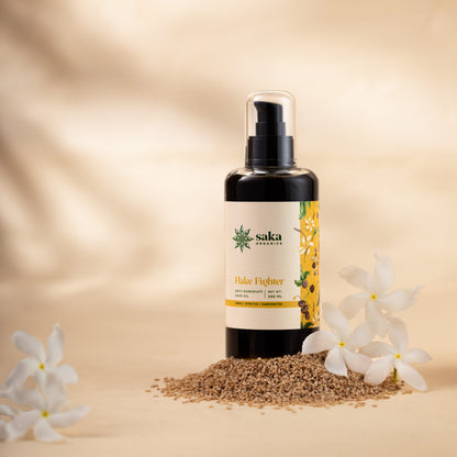 Hair Oil | Flake Fighter - Anti Dandruff Hair Oil - Handcrafted - Saka Organics - 200ml