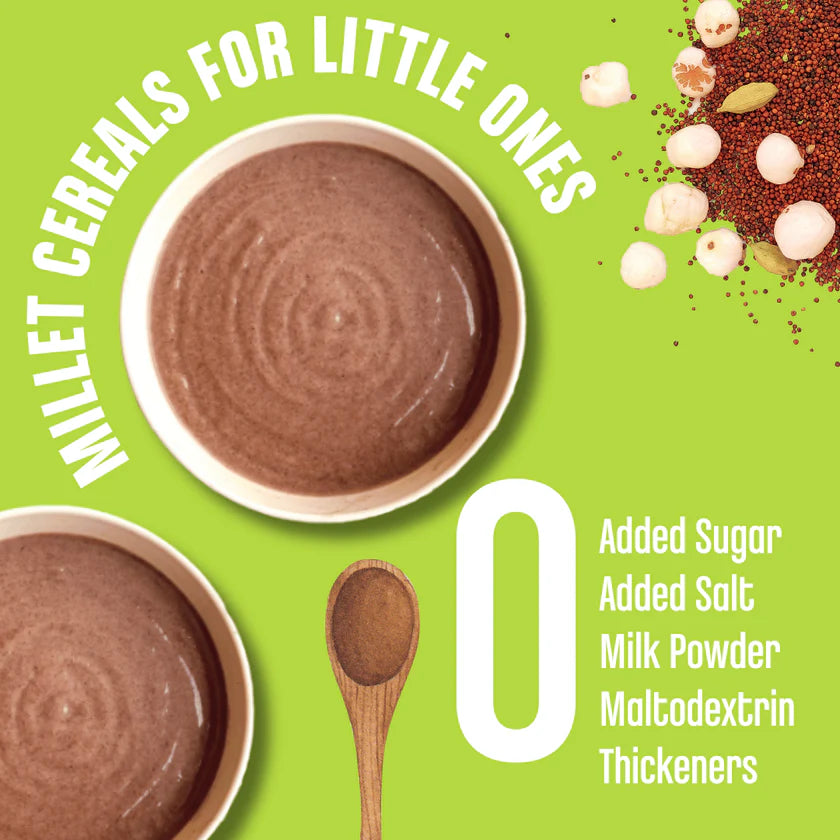 Porridge | Sprouted Ragi Makhana – Vegan, Gluten Free, No Added Refined Sugar, No Milk &amp; No Salt – Early Foods – 200gm