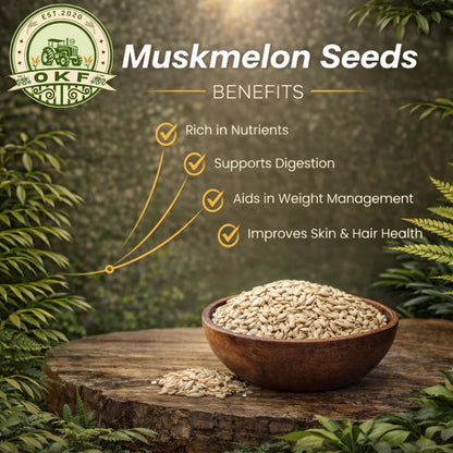 Seeds | Organic Muskmelon Seeds-Vegan, Gluten-free-Boosts Immunity - Preservative Free – Organic Kheti Farm - 100gm