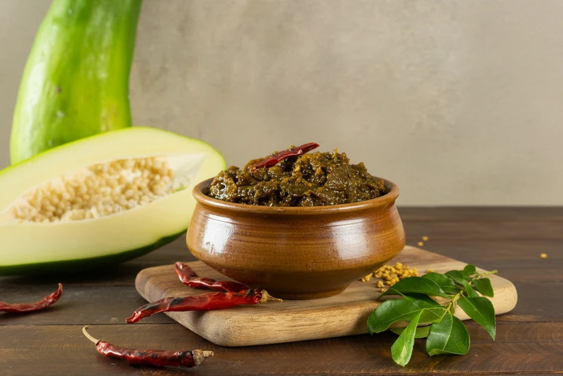Chutney | Green Papaya Thokku -Made with Green Papaya, rich in digestive enzymes-Slow-Cooked in cold-pressed sesame oil - No added Vinegar, Sugar or Preservativess– Wildstraw – 300gm