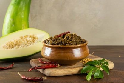 Chutney | Green Papaya Thokku -Made with Green Papaya, rich in digestive enzymes-Slow-Cooked in cold-pressed sesame oil - No added Vinegar, Sugar or Preservativess– Wildstraw – 300gm