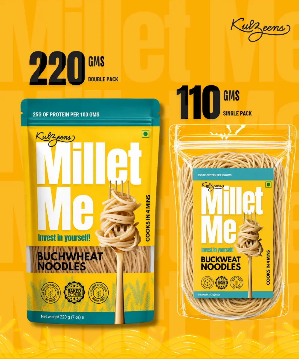 Noodles | Buckwheat Noodles  -100% Gluten-Free &amp; Fasting Friendly -Baked Not Fried -No Refined Wheat Flour , No Maida-No Artificial Additives, No Preservatives – Kuizeens – 220gm