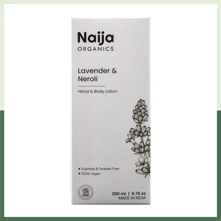 Body Lotion  | Lavender &amp; Neroil Extract Hand &amp; Body Lotion - 100% Vegan, Sulphate &amp; Paraben Free ,Chemical Free– Naija – 200ml