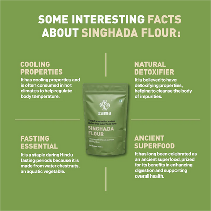 Flour | Singhada Flour  (Chestnut)- Gluten-Free  – Zama Organics – 1000gm