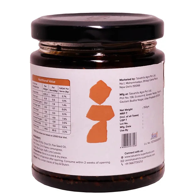 Sauce | Fermented Black Bean(Made With Olive Oil &amp; Flax Seed Oil)– No Added Preservatives &amp; Additives Free – Tatva Hills – 150gm