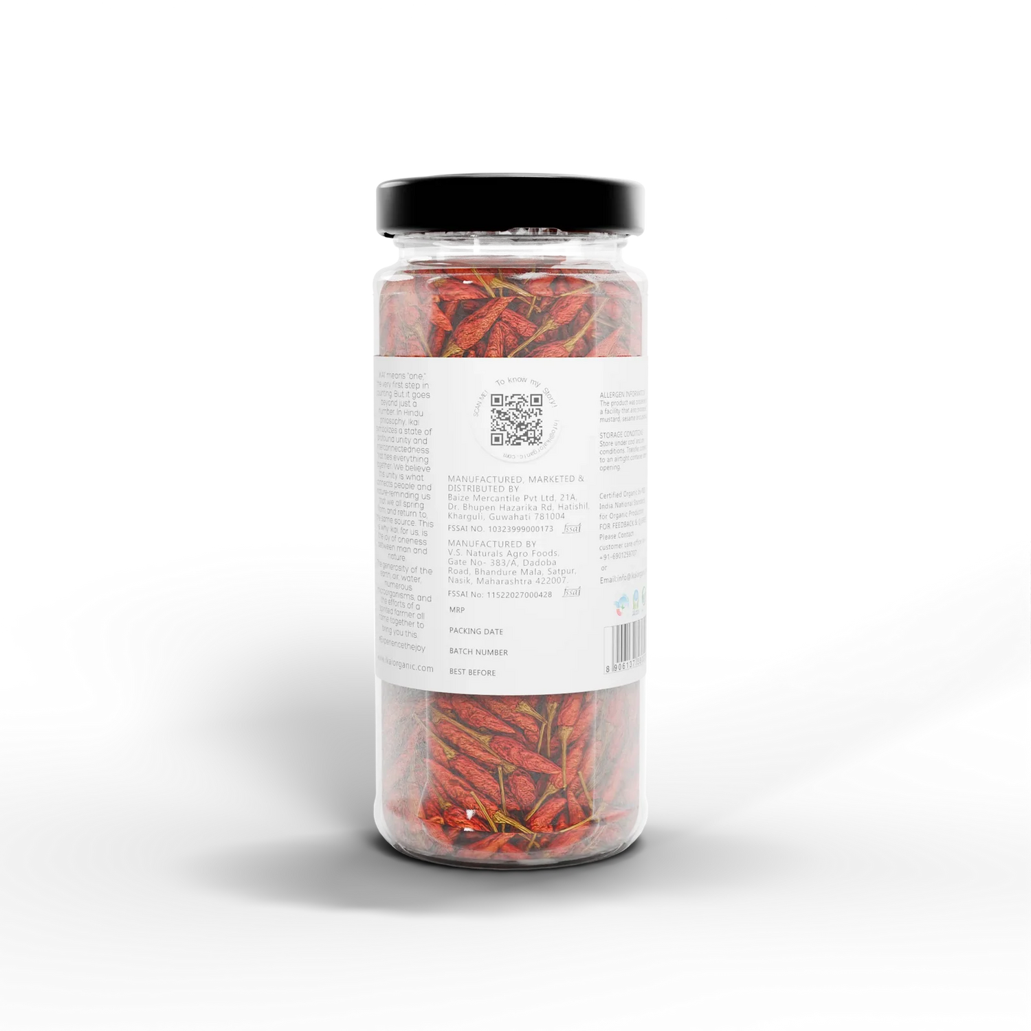King Chilli | Natural Bird’s Eye Chilli -Mizo Hmarchate -Regional Speciality-Mizoram , Exotic - No Preservatives- Ikai Organic – 25gm