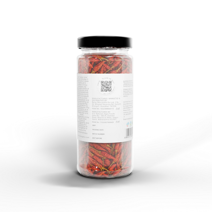 King Chilli | Natural Bird’s Eye Chilli -Mizo Hmarchate -Regional Speciality-Mizoram , Exotic - No Preservatives- Ikai Organic – 25gm