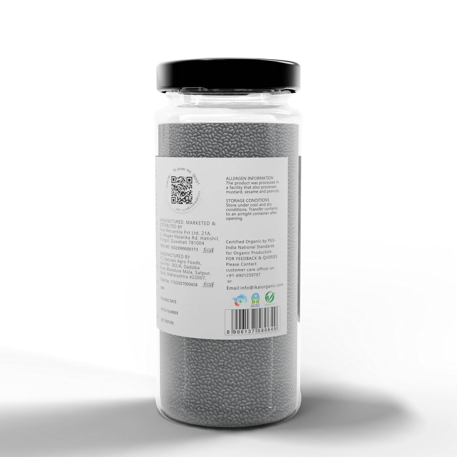 Seeds| Sweet Basil Seeds - Sabja - Customised for Vitality ( High Protein ) - Support Weight loss - No Preservatives- Ikai Organic – 100gm