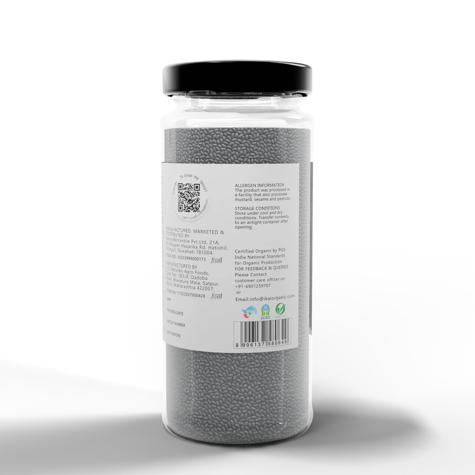 Seeds| Sweet Basil Seeds - Sabja - Customised for Vitality ( High Protein ) - Support Weight loss - No Preservatives- Ikai Organic – 100gm