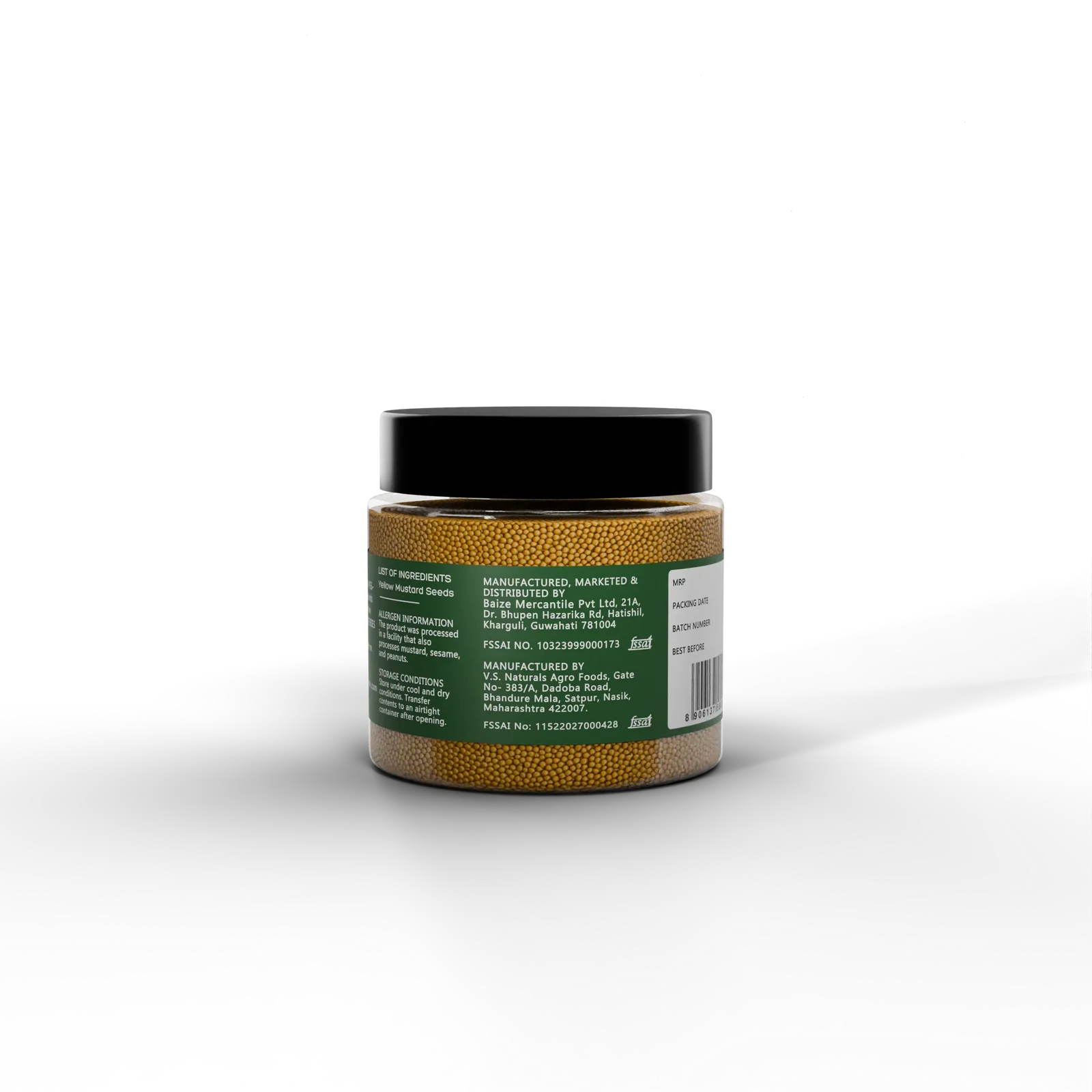 Seeds| Organic Yellow Mustard Seeds (Peeli Sarson-Vibrant Color ,Pungent- No Preservatives- Ikai Organic – 50gm