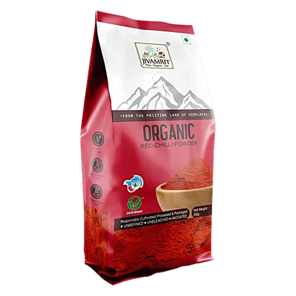Powder | Organic Red Chilli Powder - No Preservatives- Jivamrit – 100gm