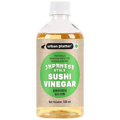 Rice Vinegar | Japanese Style Sushi Rice Vinegar(Awasezu) - Pre-Seasoned with Salt and Sugar - Sushi Rice Seasoning - Traditionally Brewed - Perfect For Soups &amp;amp; Stews - All Natural - No Artificial Flavors &amp;amp; Preservatives - Urban Platter - 500ml