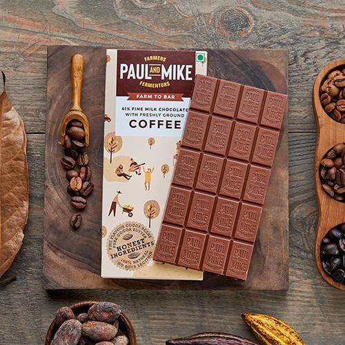 41% Fine Milk Coffee Chocolate - Soy Free - Paul &amp;amp; Mike - 68gm