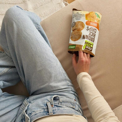 Chips | Brown Rice Chips (Cheese) - Gluten Free, Half Fat, Not Fried &amp;amp; Whole Grains With Olive Oil – Rice Up - 60gm