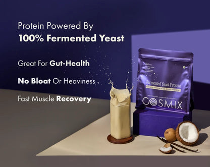 Protein Powder | Kerala Vanilla Bean (24g Protein Per Serving) - Fermented Yeast Protein – No Nonsense – No Added Sugar, No Added Sugar &amp; No Added Artificial Flavours – Cosmix – 1000gm