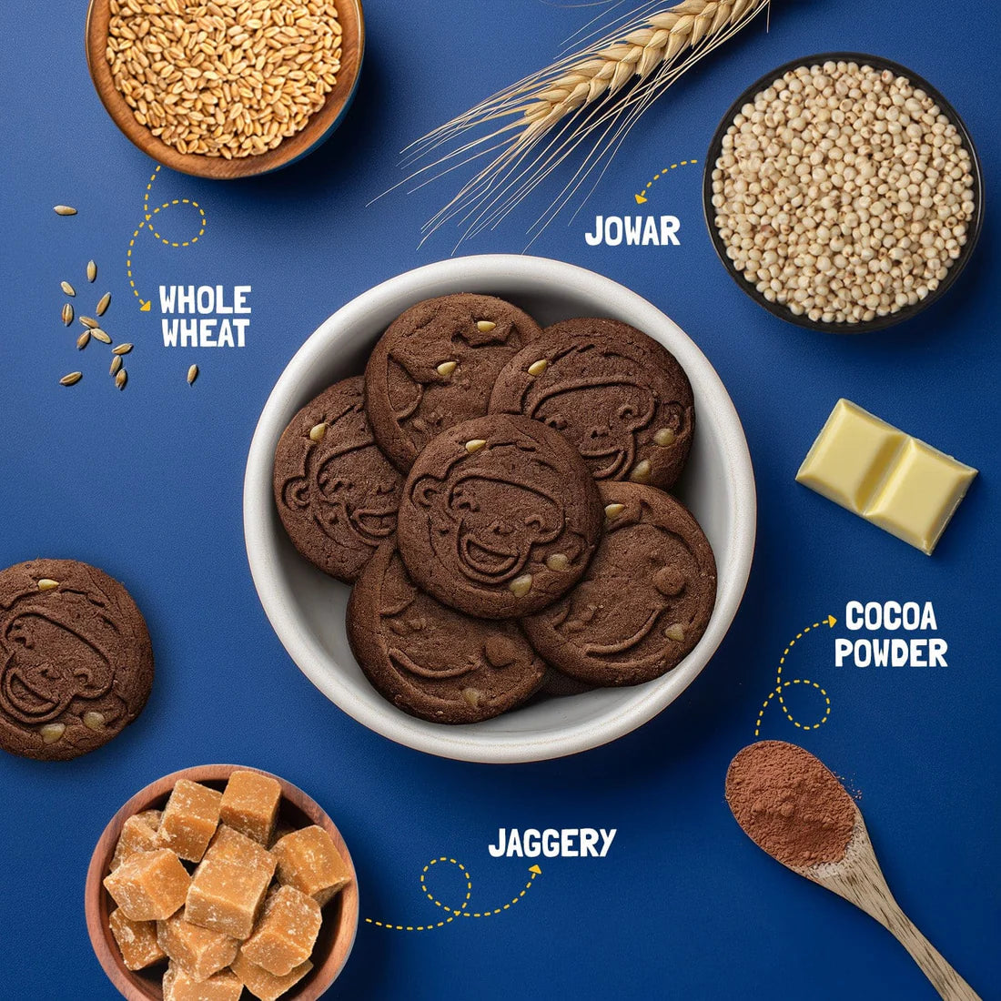 Cookies | Milky Choco Chip Cookies-No Maida &amp; No Trans Fat - Slurrp Farm - 78gm