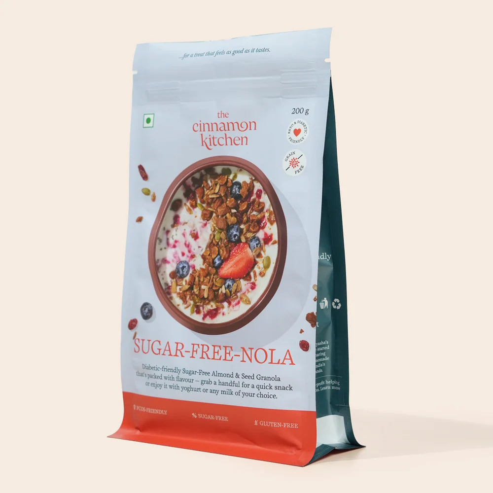Granola | Sugar-Free Almond &amp; Seed Granola - Vegan, Gluten Free, Diabetic Friendly, Keto Friendly &amp; Pcos Friendly – The Cinnamon Kitchen – 200gm