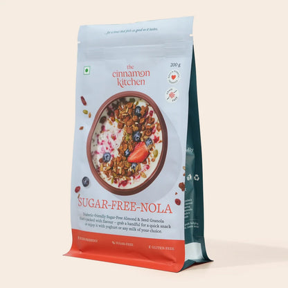 Granola | Sugar-Free Almond &amp; Seed Granola - Vegan, Gluten Free, Diabetic Friendly, Keto Friendly &amp; Pcos Friendly – The Cinnamon Kitchen – 200gm