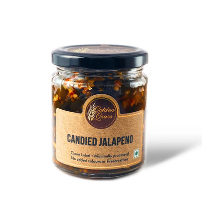 Candied Jalapeno | Kargil Apricot &amp; Saffron Preserve  - 100% Natural-No Refined Sugar – Vegan, No Added Colour &amp; No Added Preservatives – Golden Grass – 200gm