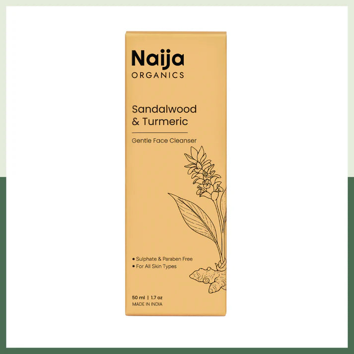 Oil | Face Cleanser with Sandalwood &amp; Turmeric Oil - Made With 100% Essential Oils  – 100% Vegan, Sulphate Free, Cruelty-Free, – Naija Organics– 50ml