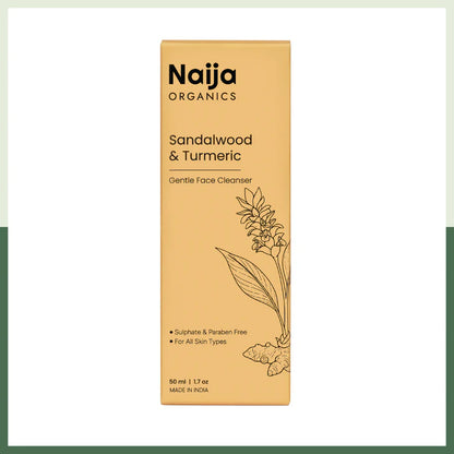Oil | Face Cleanser with Sandalwood &amp; Turmeric Oil - Made With 100% Essential Oils  – 100% Vegan, Sulphate Free, Cruelty-Free, – Naija Organics– 50ml