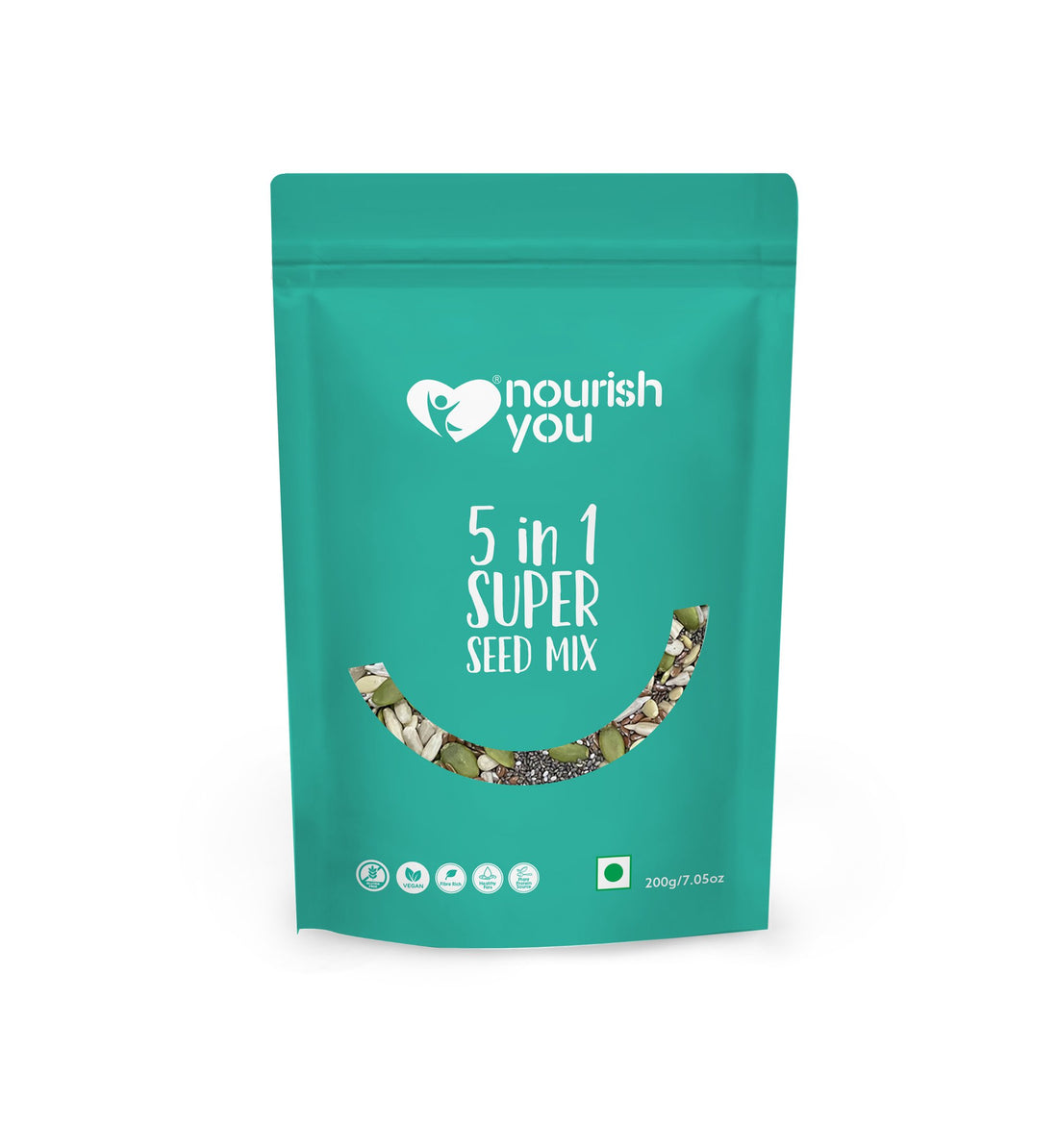 5-In-1 Seed Mix – Vegan, Gluten Free & Rich In Fibre - Nourish You – 200gm