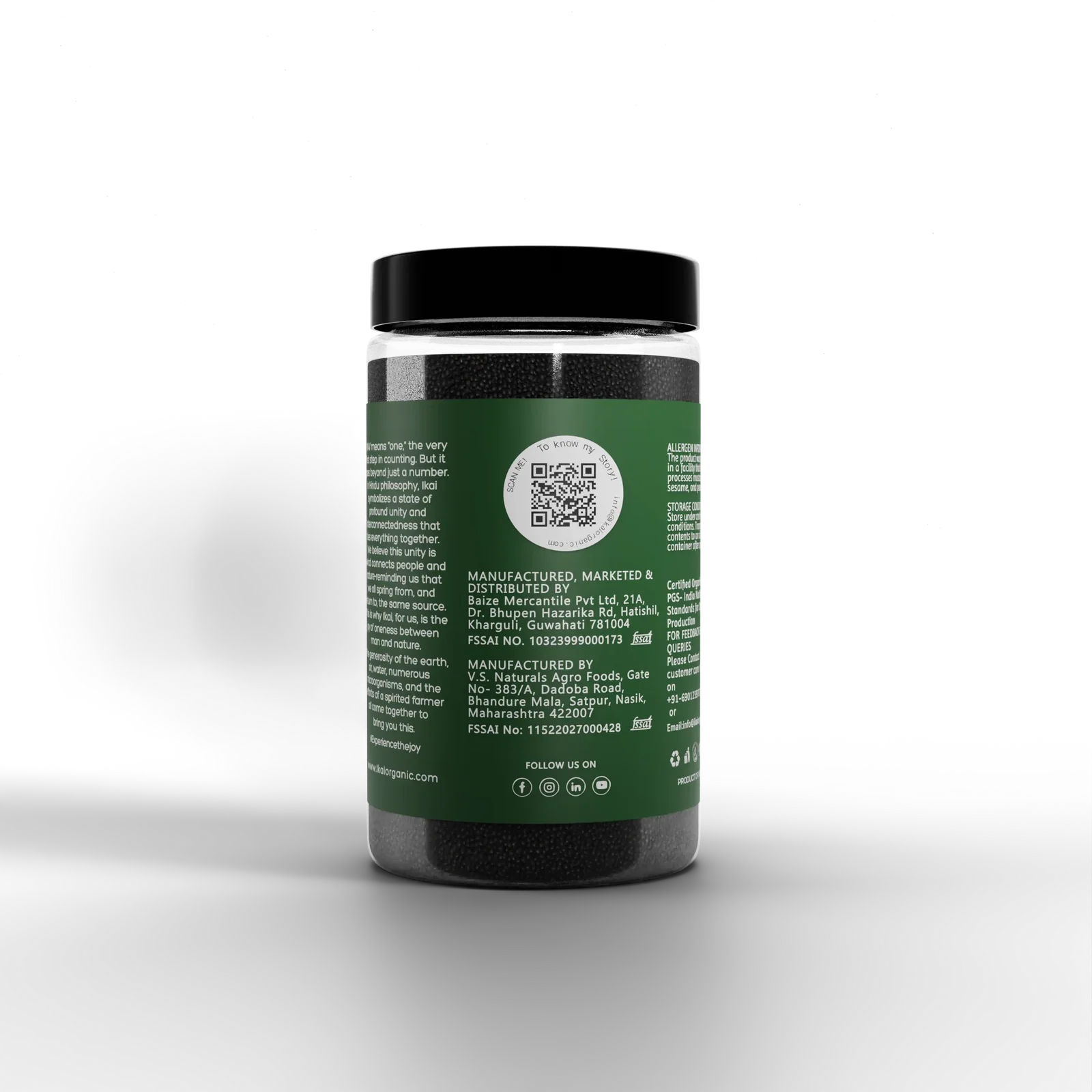 Seeds| Black Mustard Seeds - Kali Sarson- No Preservatives- Ikai Organic – 100gm