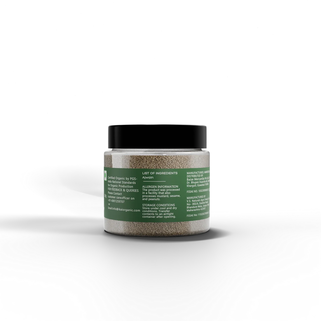 Seeds| Organic Carom Seeds (Ajwain) - Bishop’s weed , Aromatic Spice- No Preservatives- Ikai Organic – 50gm