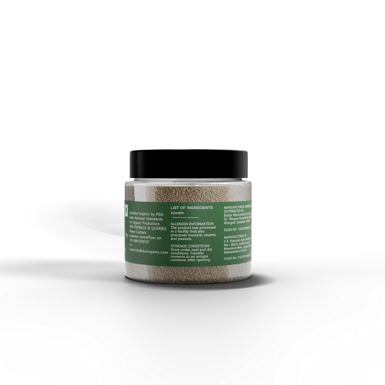 Seeds| Organic Carom Seeds (Ajwain) - Bishop’s weed , Aromatic Spice- No Preservatives- Ikai Organic – 50gm