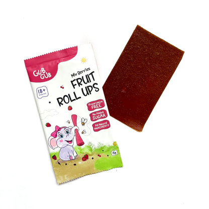 Fruit Roll Ups | (Rainbow Delight Pack) - 12+ Months - All Natural Ingredients – No Added Preservatives &amp;amp; No Refined Sugar – GUB GUB – Pack Of 4 Flavors