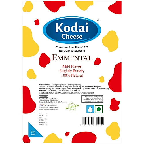 Emmental Cheese - Pasteurized -Kodai - 200gm