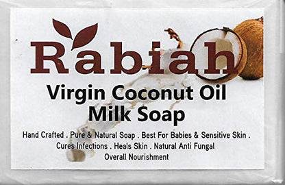 Virgin Coconut Oil &amp;amp; Coconut Milk Soap - Rabiah - 75gm