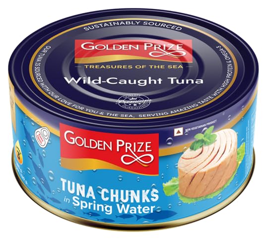 Tuna Chunks (Spring Water)-Omega -No Preservative &amp; Artificial Colours – Golden Prize – 200gm