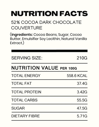 Chocolate | 52% Cocoa Dark Chocolate Mild - Made in Kerala from Single - Origin Cocoa  – Vegan -No Vegetable Oil, No Artificial Flavours- Cocoacraft – 210gm