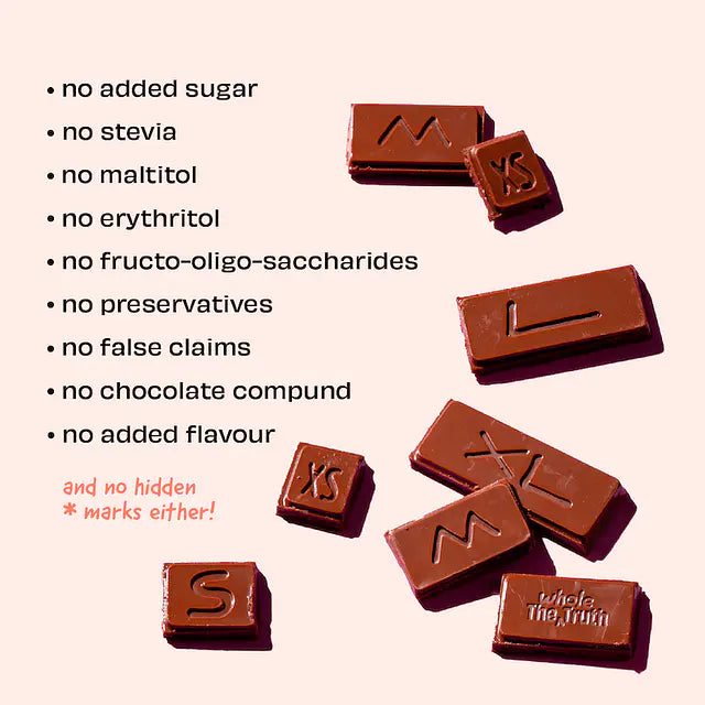 Dark Chocolate | 55% Dark Chocolate – 55% Cocoa, 45% Dates - Natural - No Added Sugar, No Stevia, Maltitol &amp;amp; No Erythritol - The Whole Truth – 80gm