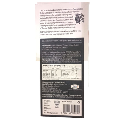 Dark Mylk Chocolate | 55% Dark Mylk Chocolate – A Federation of Odd – Single Origin – 100% Natural – Vegan, Gluten Free, Palm Oil Free, Non GMO, No Artificial Flavour &amp; No Added Preservatives – Bon-Fiction – 55gm