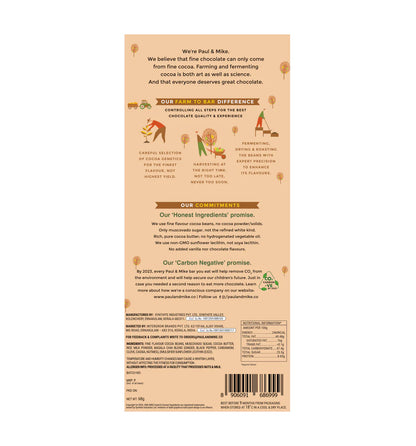 Milk Chocolate | 57% Masala Chai Chocolate – Vegan &amp; No Refined Sugar – Paul And Mike – 68gm