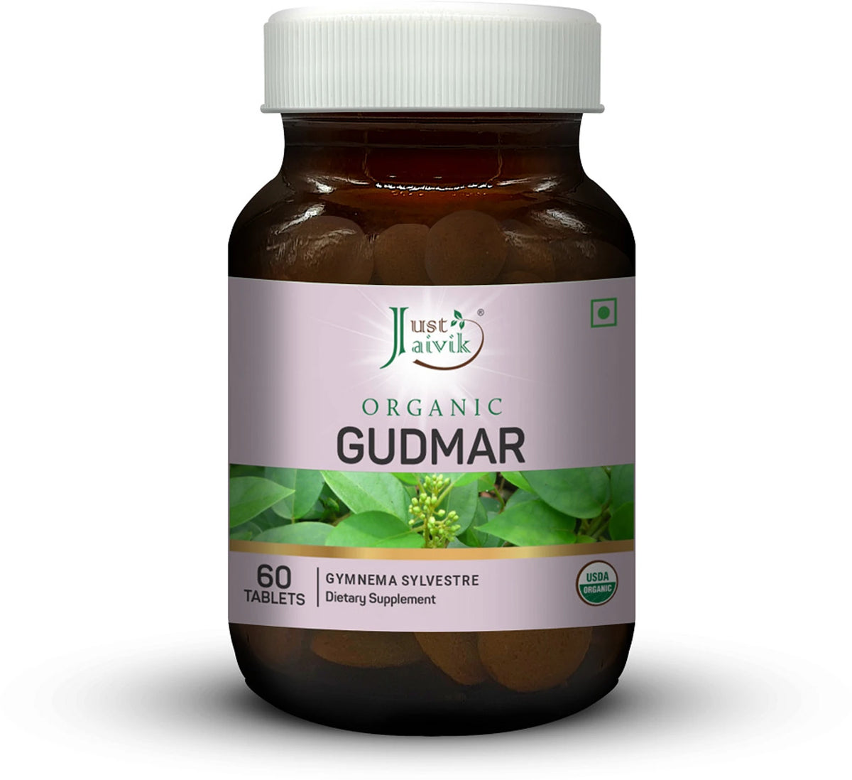 Organic Gymnema Tablets-Pure Gymnema Sylvestre Herbal Supplement - USDA Certified Organic, Non-GMO &amp; Vegan - Traditional Ayurvedic Botanical for Wellness-Just Jaivik - (600mg, 60Tablet)
