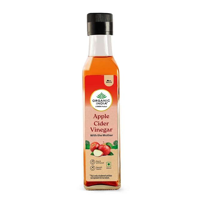 Raw Apple Cider Vinegar With Mother - Unfiltered - Organic India - 250ml