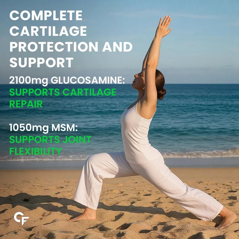 Joint Support Glucosamine Chondroitin MSM 3900 mg Supports Joint, Cartilage &amp; Muscle Health - Carbamide Forte- 90 Tablets