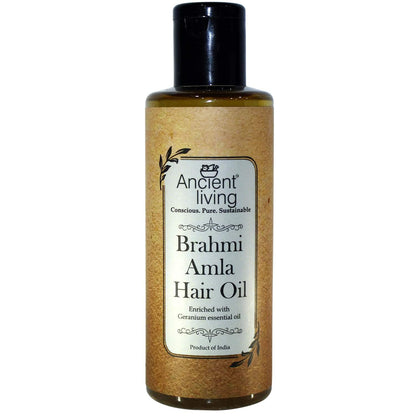 Organic Brahmi &amp;amp; Amla Hair Oil - Ancient Living -200ml