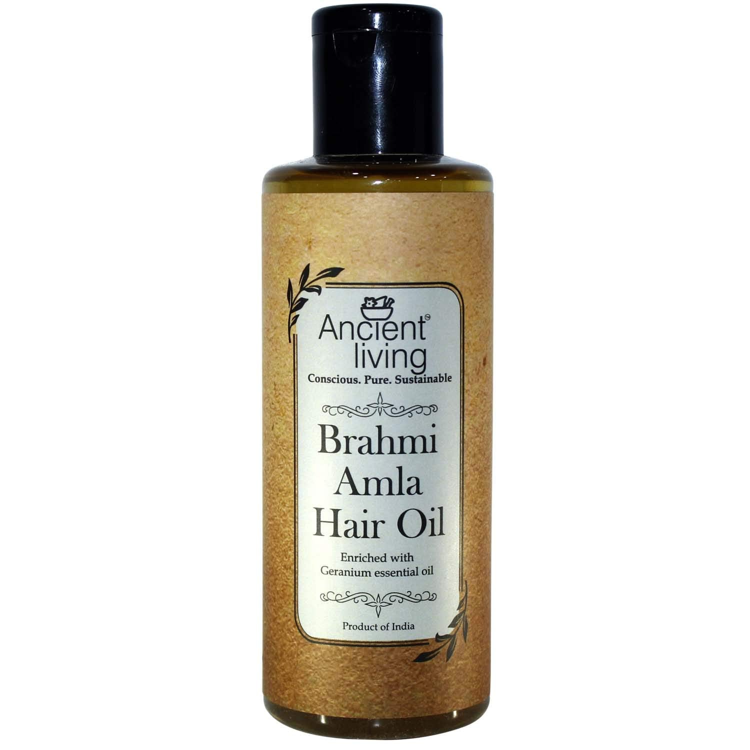 Hair Oil | Organic Brahmi &amp; Amla Hair Oil - Ancient Living -200ml